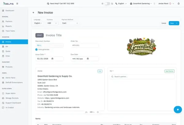 Easy invoicing
